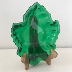 Forest Green Depression Glass Bowl